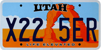 UT license plate X225ER