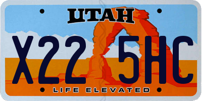 UT license plate X225HC