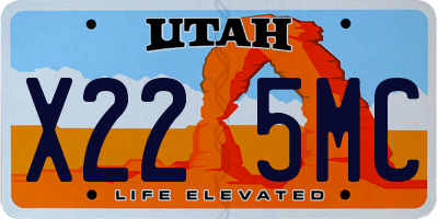 UT license plate X225MC