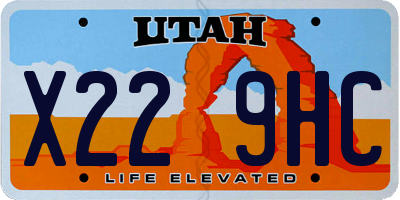 UT license plate X229HC