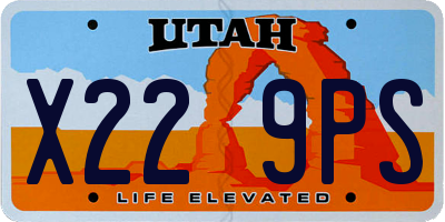 UT license plate X229PS