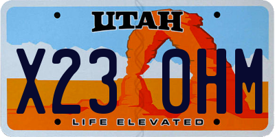 UT license plate X230HM