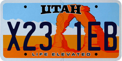 UT license plate X231EB