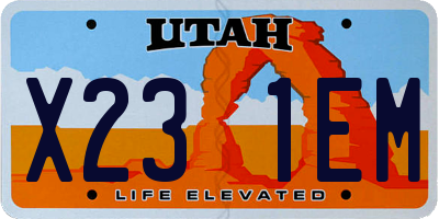 UT license plate X231EM