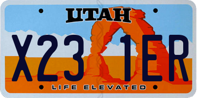 UT license plate X231ER