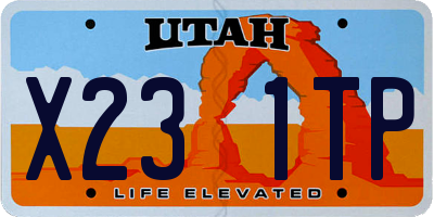 UT license plate X231TP