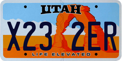 UT license plate X232ER