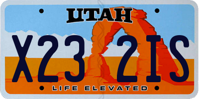 UT license plate X232IS