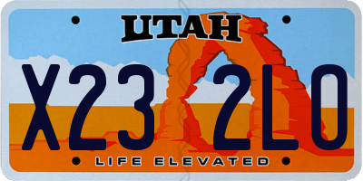 UT license plate X232LO