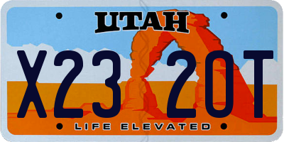 UT license plate X232OT