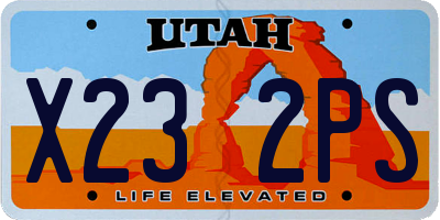 UT license plate X232PS