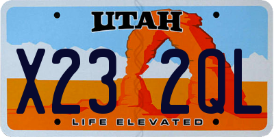 UT license plate X232QL