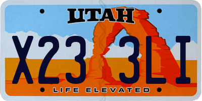 UT license plate X233LI