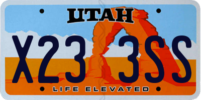 UT license plate X233SS