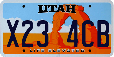 UT license plate X234CB