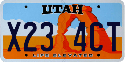 UT license plate X234CT