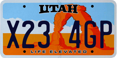 UT license plate X234GP