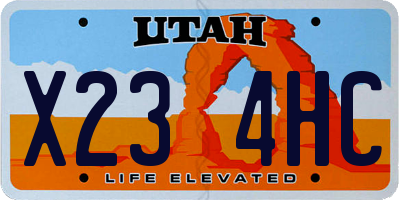 UT license plate X234HC