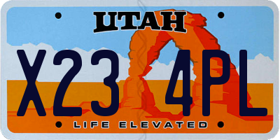 UT license plate X234PL