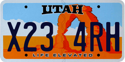 UT license plate X234RH