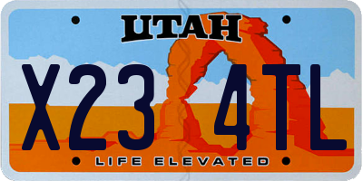 UT license plate X234TL
