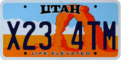 UT license plate X234TM