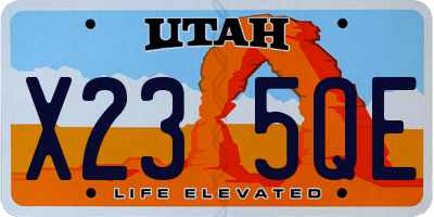 UT license plate X235QE