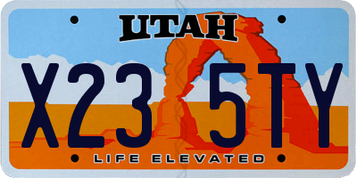 UT license plate X235TY