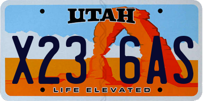 UT license plate X236AS
