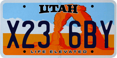 UT license plate X236BY