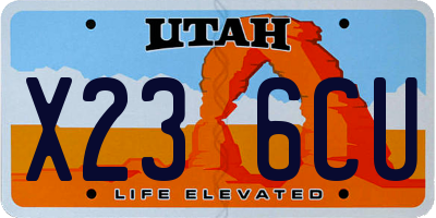 UT license plate X236CU