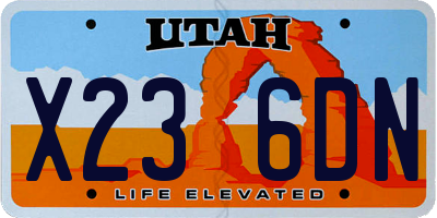 UT license plate X236DN
