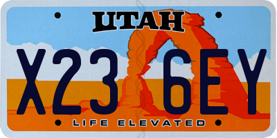 UT license plate X236EY