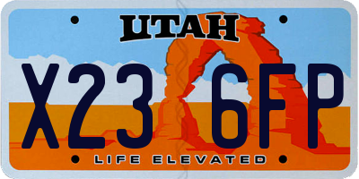 UT license plate X236FP