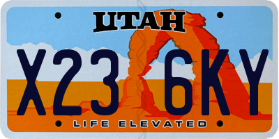 UT license plate X236KY