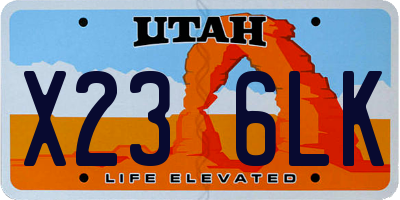 UT license plate X236LK