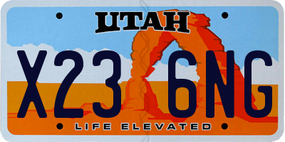 UT license plate X236NG
