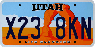 UT license plate X238KN