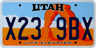 UT license plate X239BX