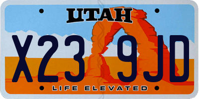 UT license plate X239JD