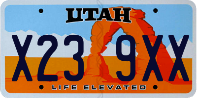 UT license plate X239XX