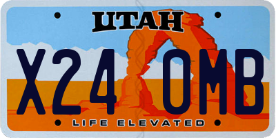 UT license plate X240MB