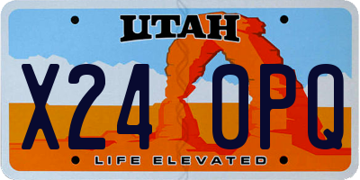 UT license plate X240PQ