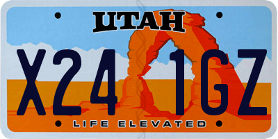 UT license plate X241GZ