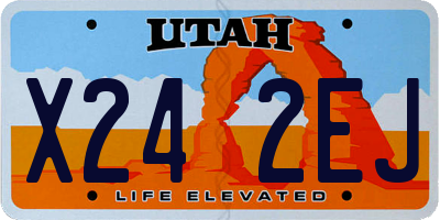 UT license plate X242EJ