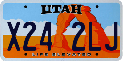 UT license plate X242LJ