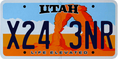 UT license plate X243NR