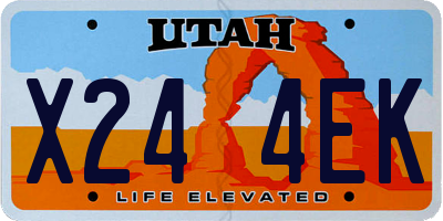 UT license plate X244EK