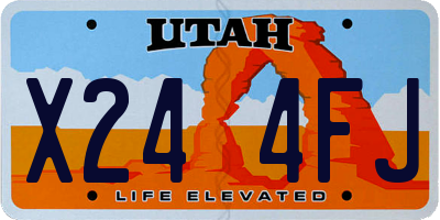 UT license plate X244FJ