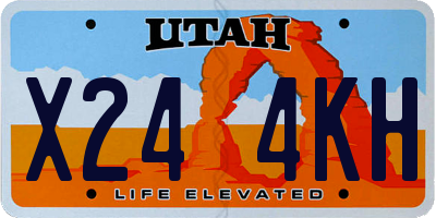 UT license plate X244KH
